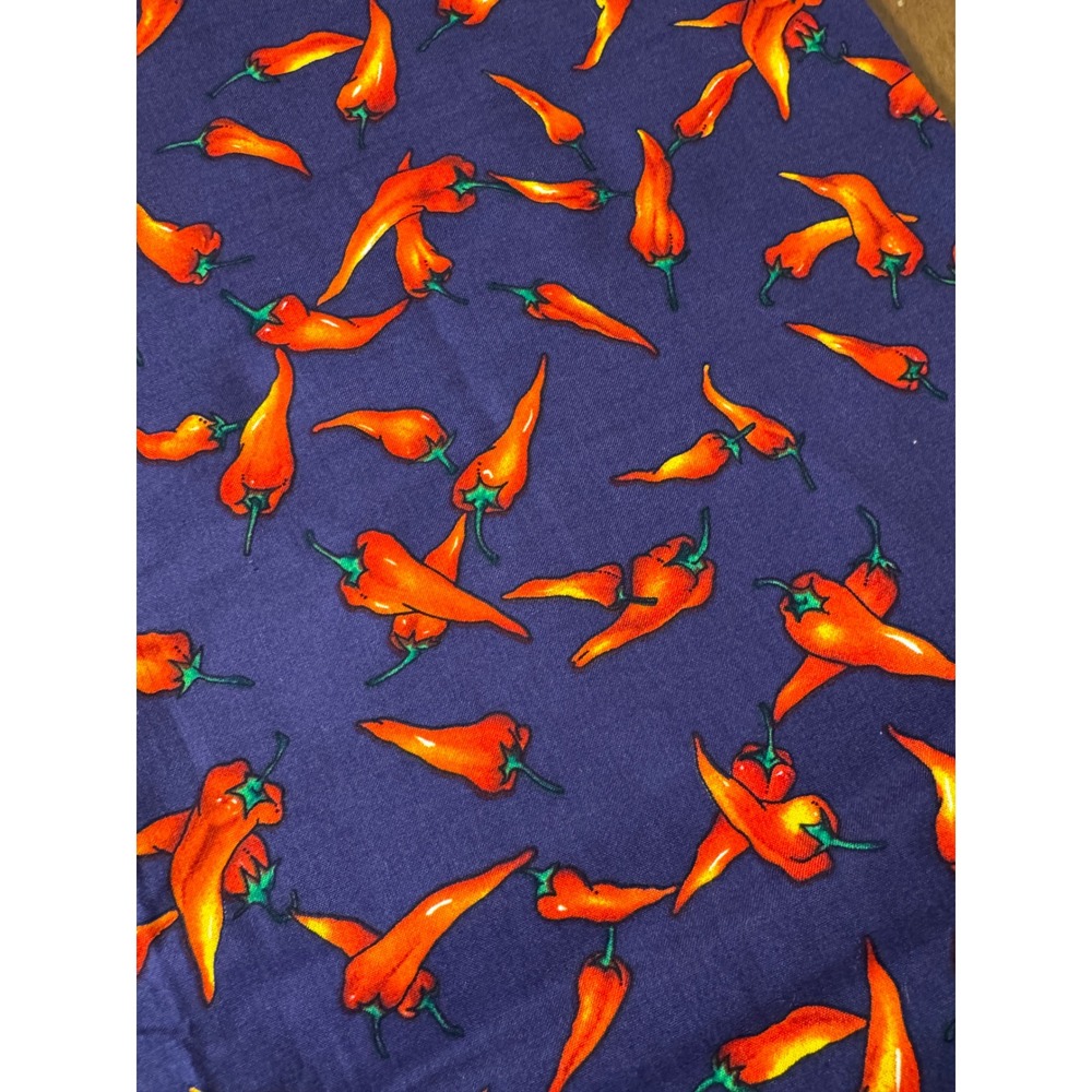 Alexander Henry Chili Pepper Fabric 2.5 Yard Purple Red Sew Quilt Craft Vintage